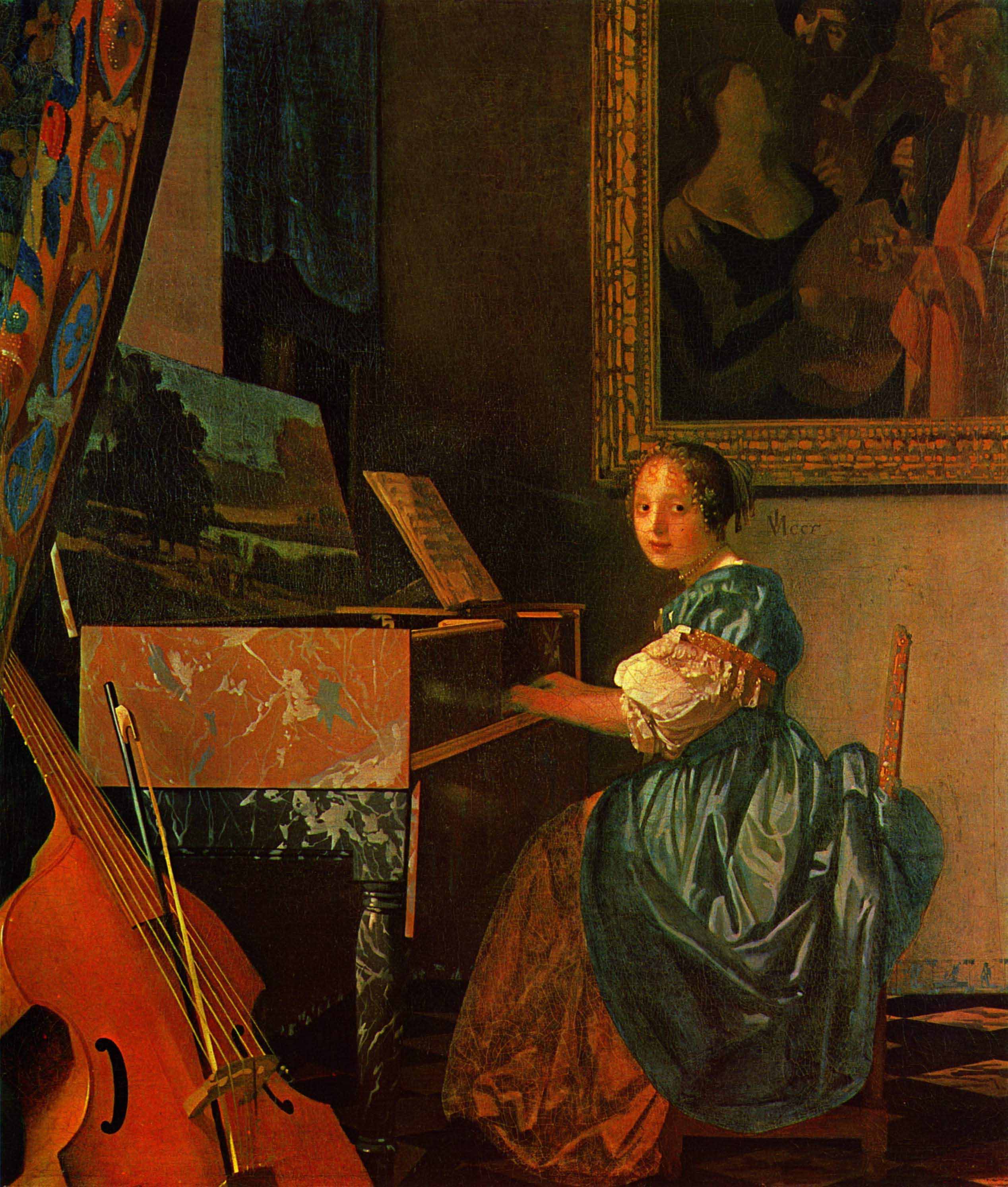 A Lady Seated at a Virginal